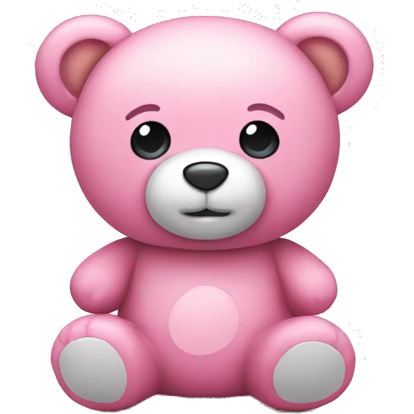 Pink cute teddy bear toy emoji