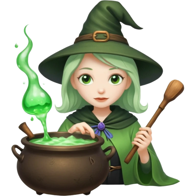 green witch cooking potion emoji