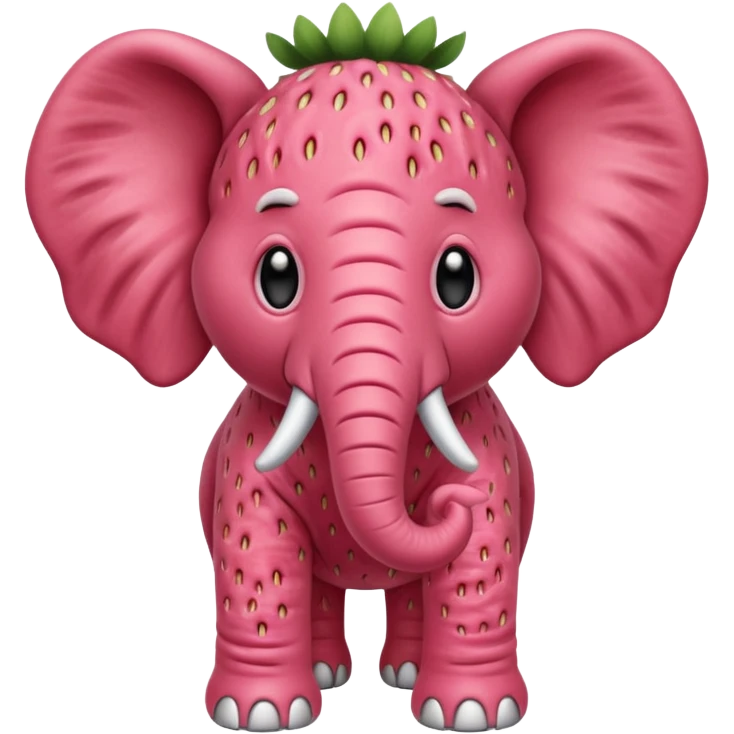 Eu quero um elevante de morango emoji