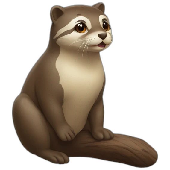 chat sur une loutre emoji
