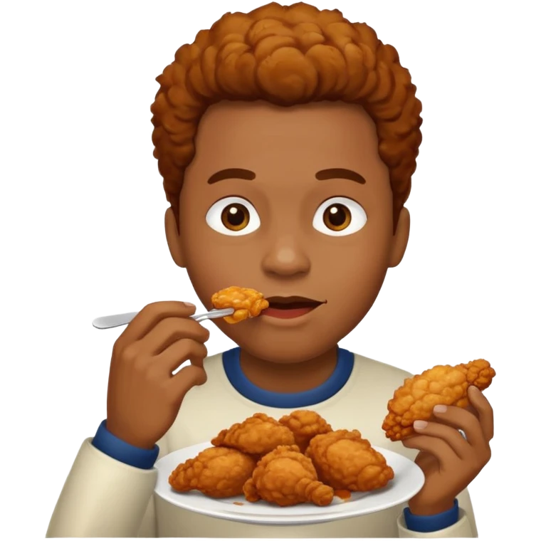 Black person chicken emoji