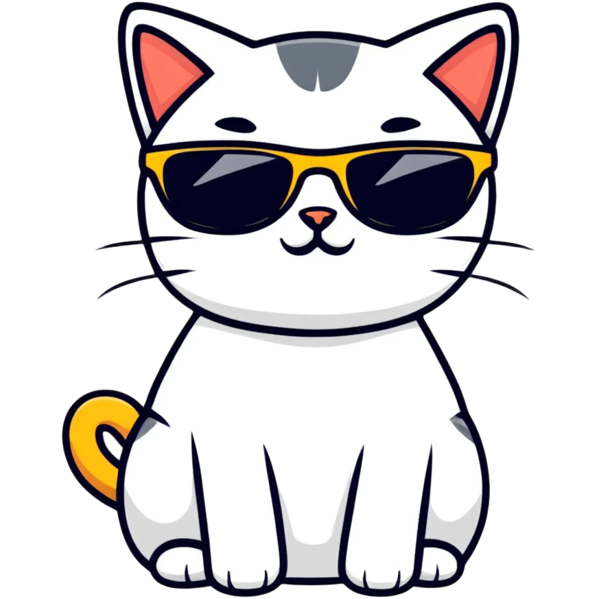Cat with sunglasses emoji