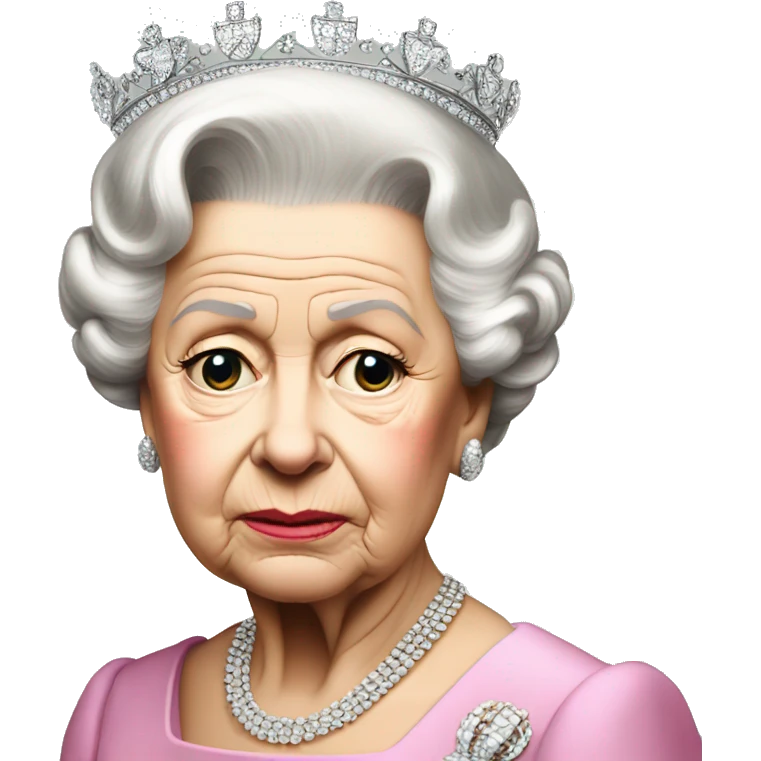 queen Elizabeth II young sad emoji