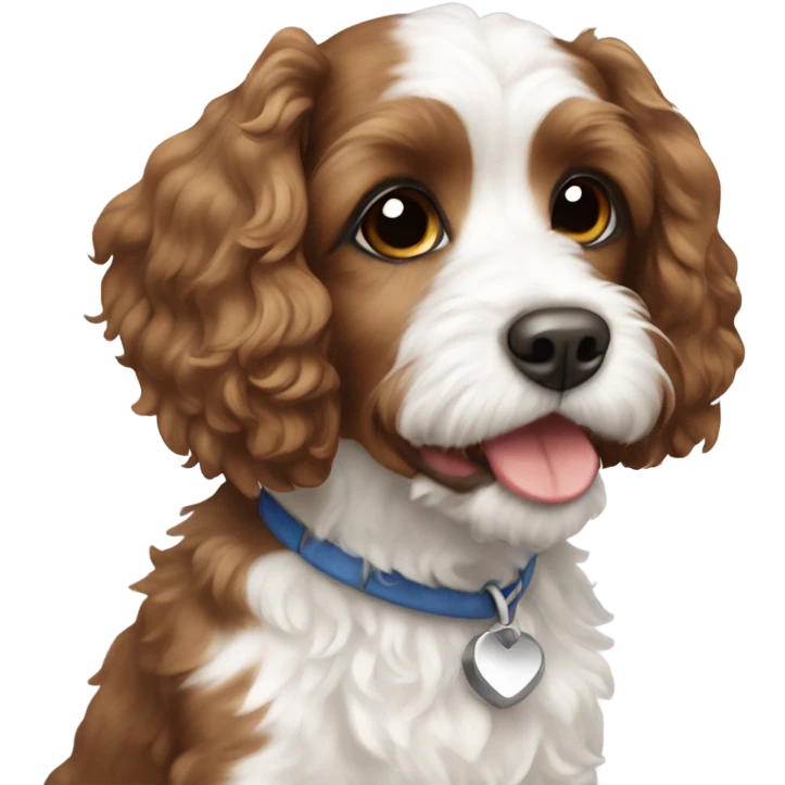 brown and white cavoodle  emoji