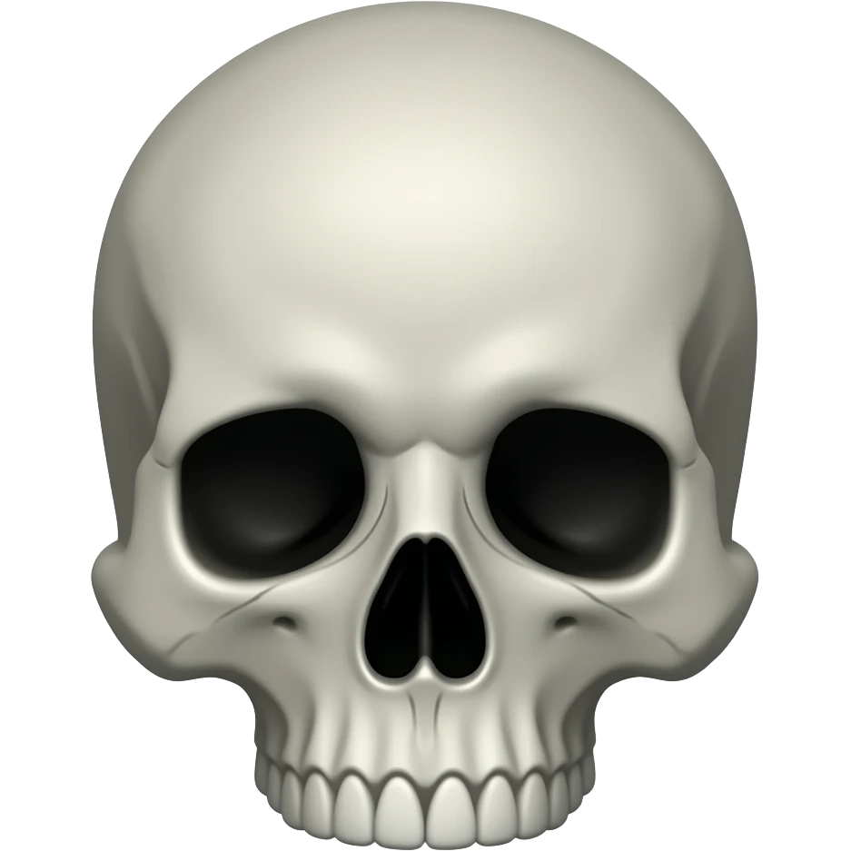A skull like queen piece from chess emoji