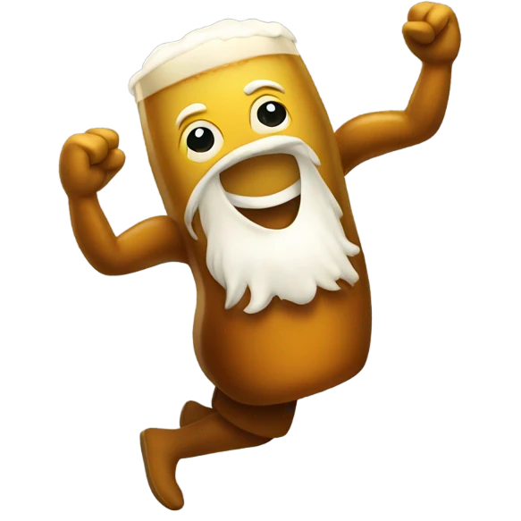 Dancing beer emoji