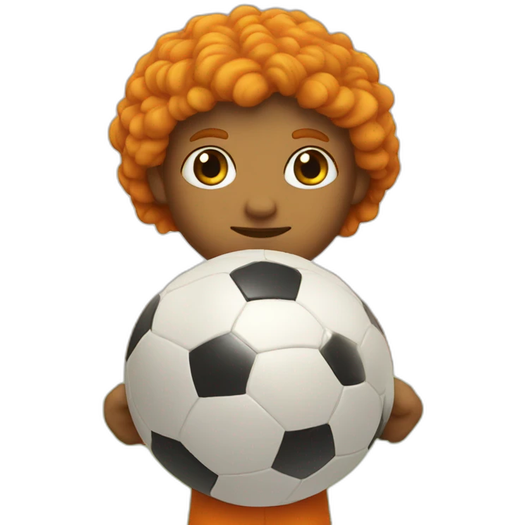 God play soccer orange emoji