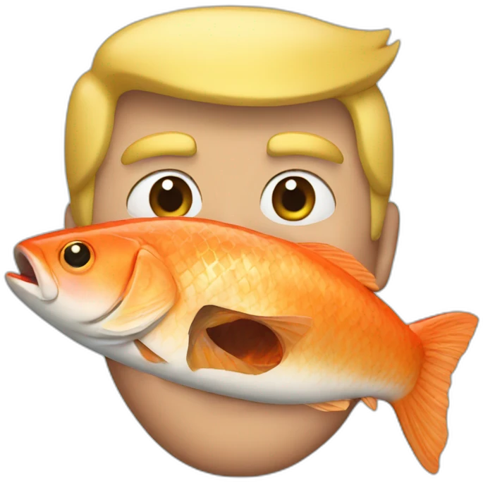 Donald trump eat fish emoji