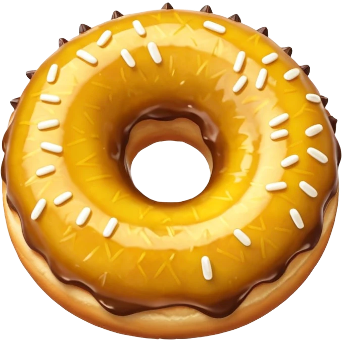 Donut with pineapple (filled with pineapple) donut without hole  emoji
