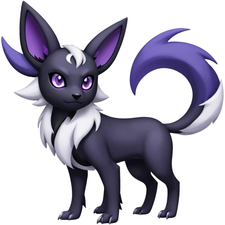 Absol-Umbreon-Fakémon-hybrid-creature (full body)  emoji