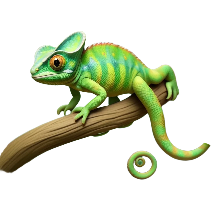 cinematic-chameleon-realistic-full-body-climbing-emoji,-slender-body-gripping-a-twisting-vine-with-prehensile-feet,-scaly-green-skin-shifting-shades-with-its-environment,-large-bulging-eyes-rotating-independently,-delicate-coiled-tail-curling-behind,-long-tongue-slightly-protruding-as-if-ready-to-strike,-simplified-yet-realistic-focused-features,-highly-detailed,-glowing-with-an-ethereal-forest-light emoji