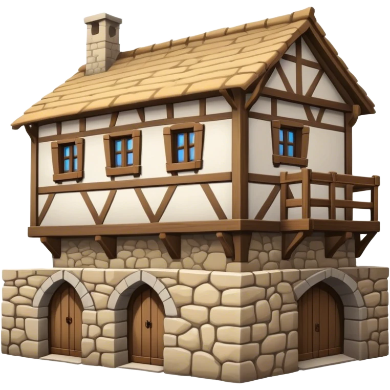 medieval house building emoji