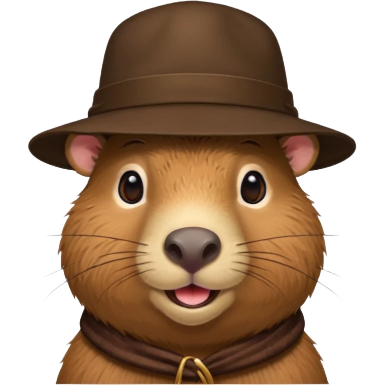 Realistisk Capybara med hat emoji