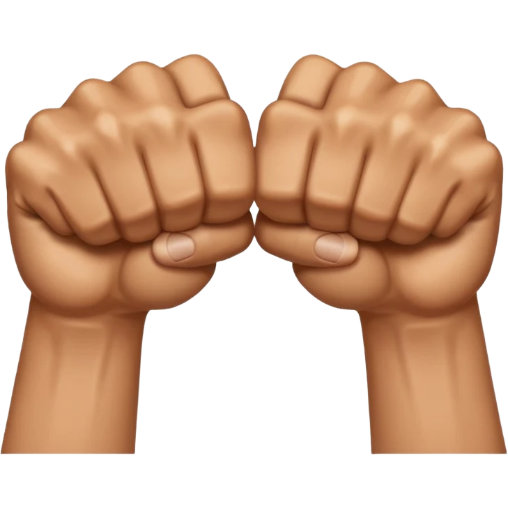 Hands crossed over while having fists emoji