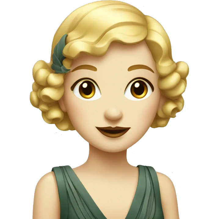 Art deco girl emoji