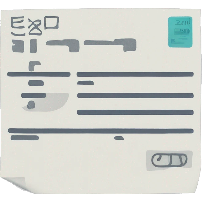 Electronic tax invoice and receipt emoji