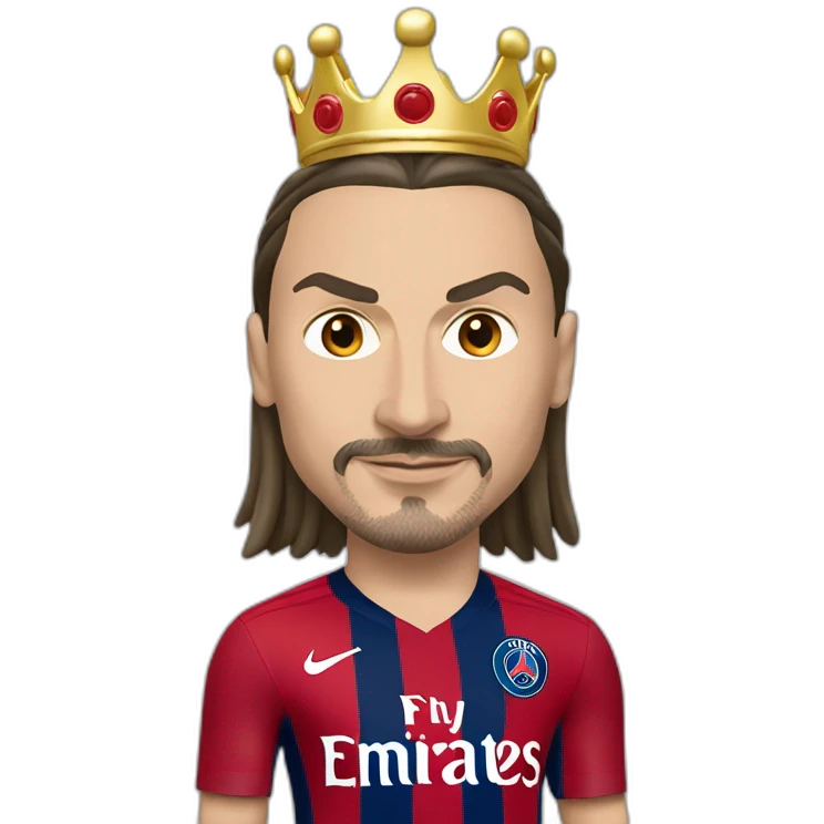Ibrahimovic avec une couronne au psg emoji