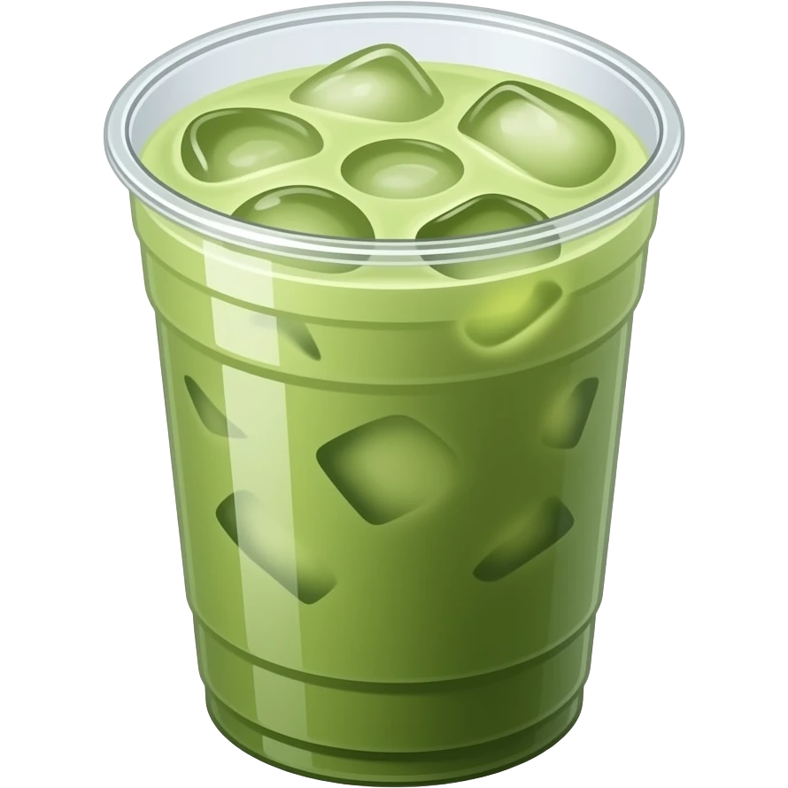 Iced matcha latte emoji