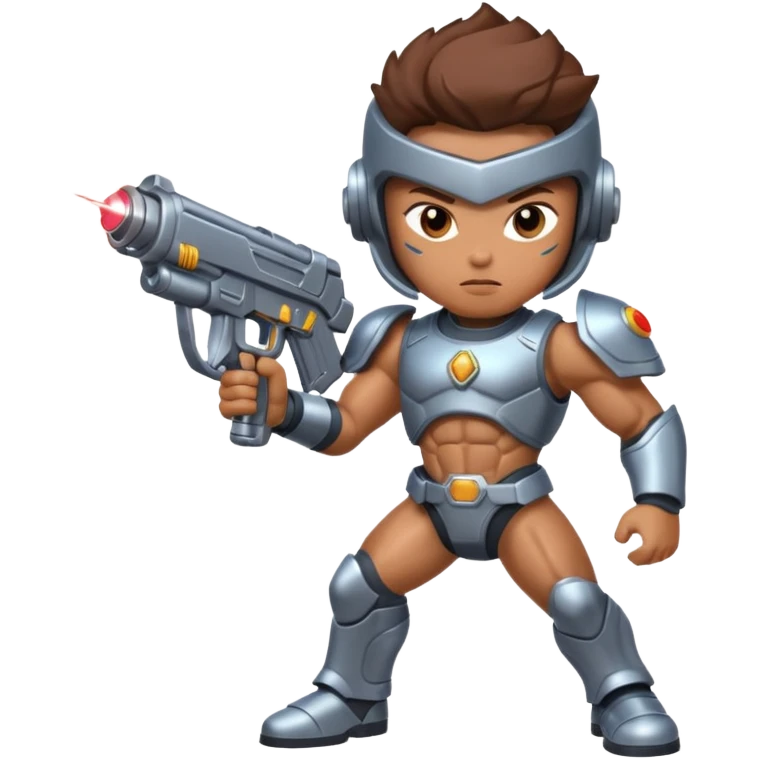space warrior with gun emoji