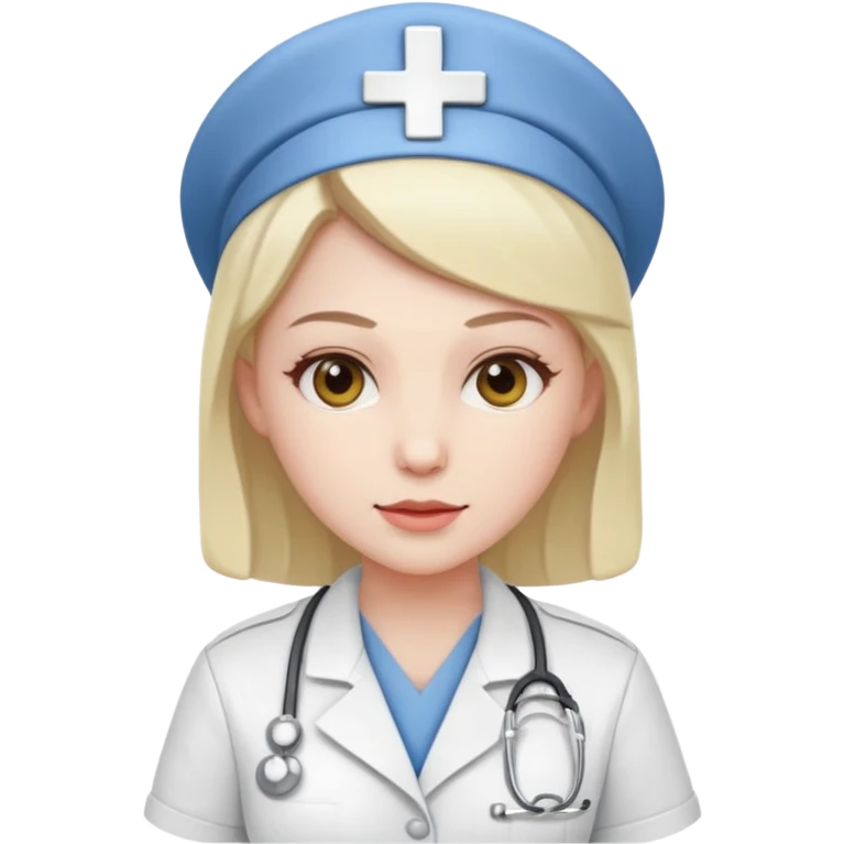 nurse wearing white uniform emoji