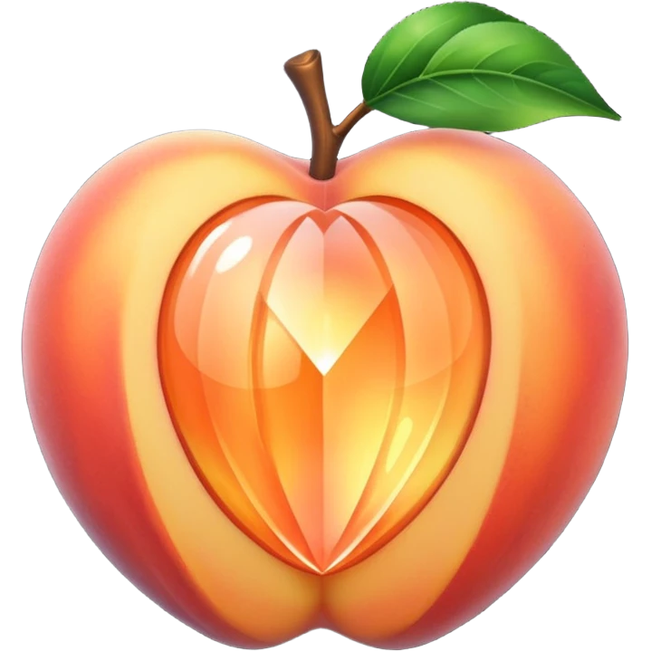 glowing peach crystal hybrid artifact emoji