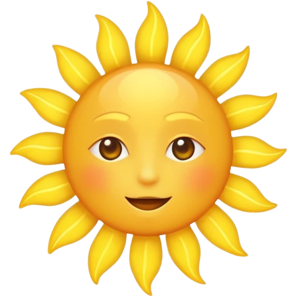 simple sun emoji. no face, no eyebrows, no lips needed emoji