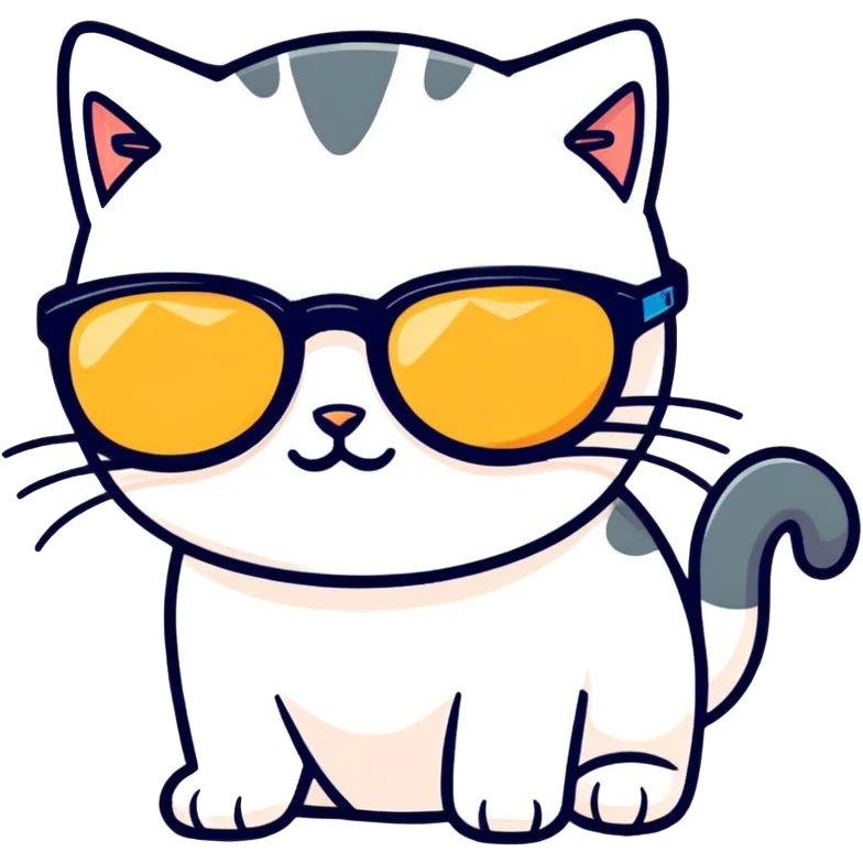 Cat with sunglasses emoji