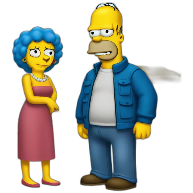 marge et homer à la rue emoji