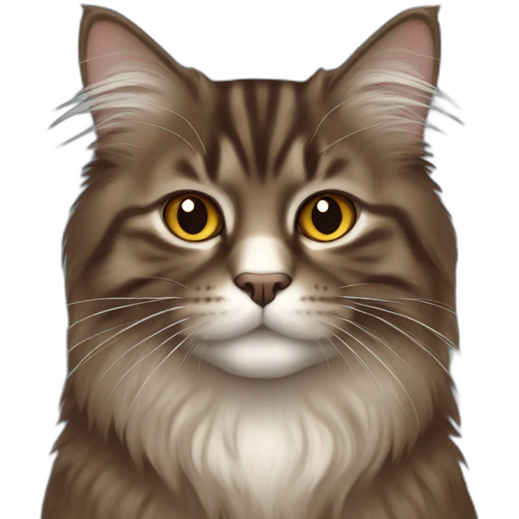 Dark Brown Siberian cat emoji