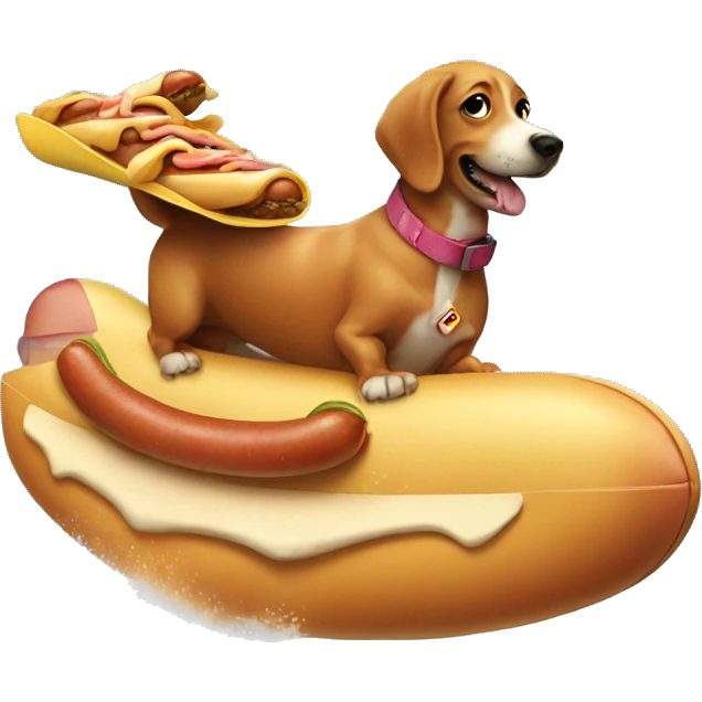 Hot dog surfing emoji