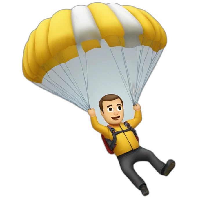Nikos Aliagas saut en parachute emoji