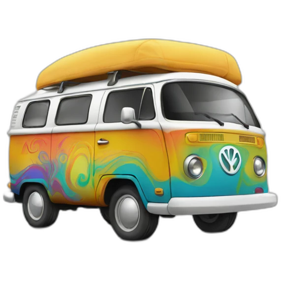groovy hippy van emoji