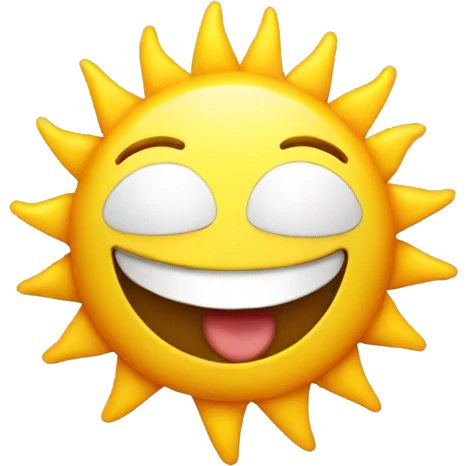 A happy sun emoji emoji