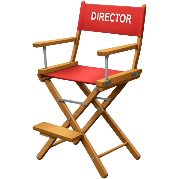 Director’s chair – foldable chair with “Director” text. emoji