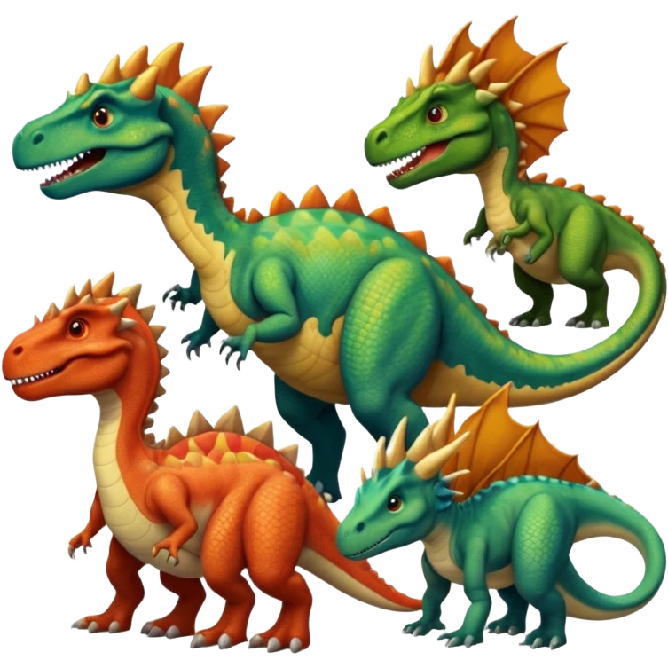 🦕+🦖+🐉 emoji