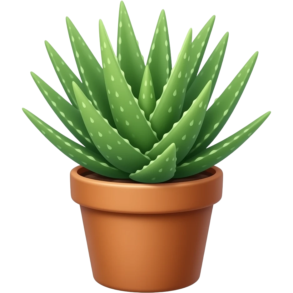 Alovera emoji with pot emoji