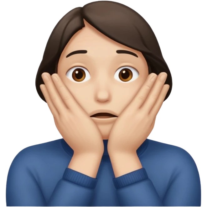 😳 but with hands completely covering face emoji