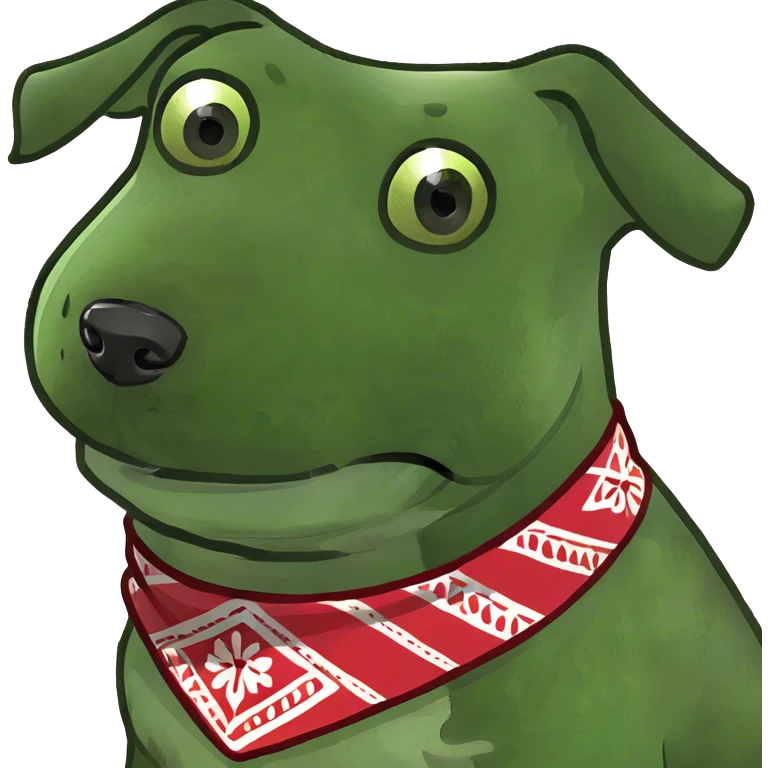 Dog crossed eyed emoji
