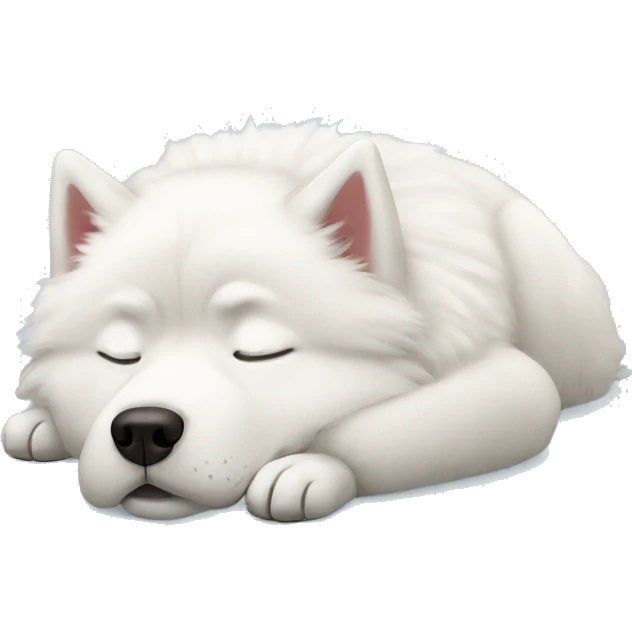 Sleeping Samoyed  emoji