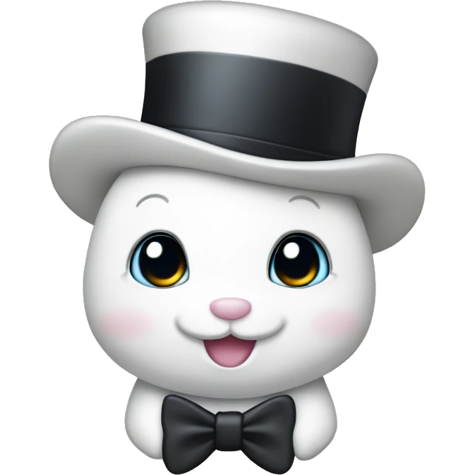 Cinnamaroll with a top hat emoji