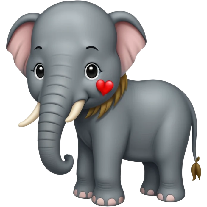  long haired elephant emoji