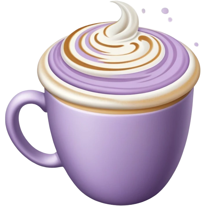 Pale purple coffe Latte  emoji