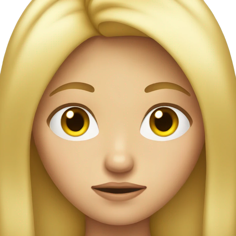 Blond Girl who Looks annoyed emoji