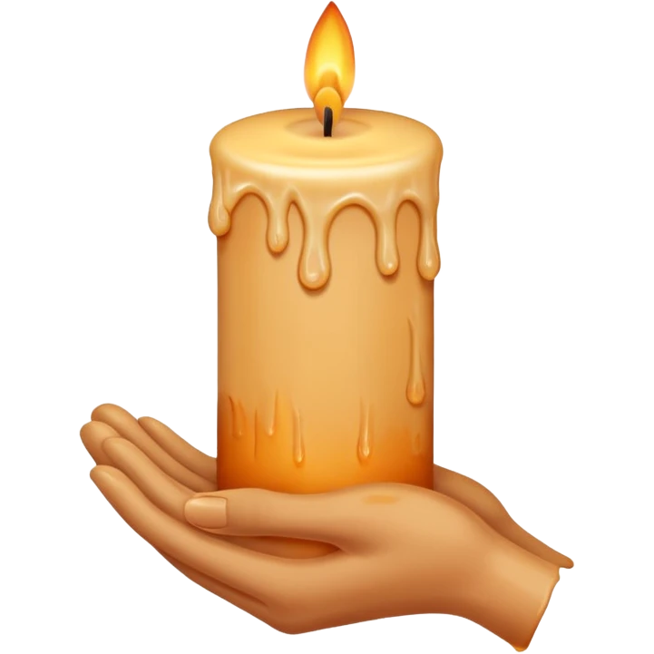 Candle on the hand emoji