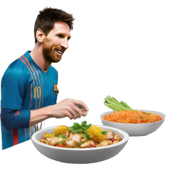Messi qui cuisine emoji
