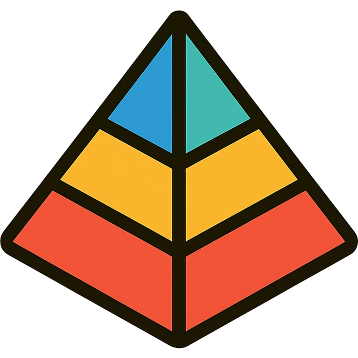 colored square pyramid icon emoji