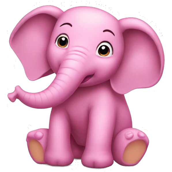 pink elephant jugling emoji