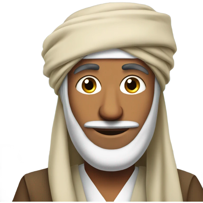 bearded arab man wearing a turban on a plane emoji