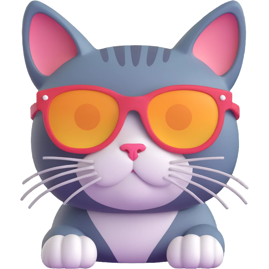 A cat wearing sunglasses emoji