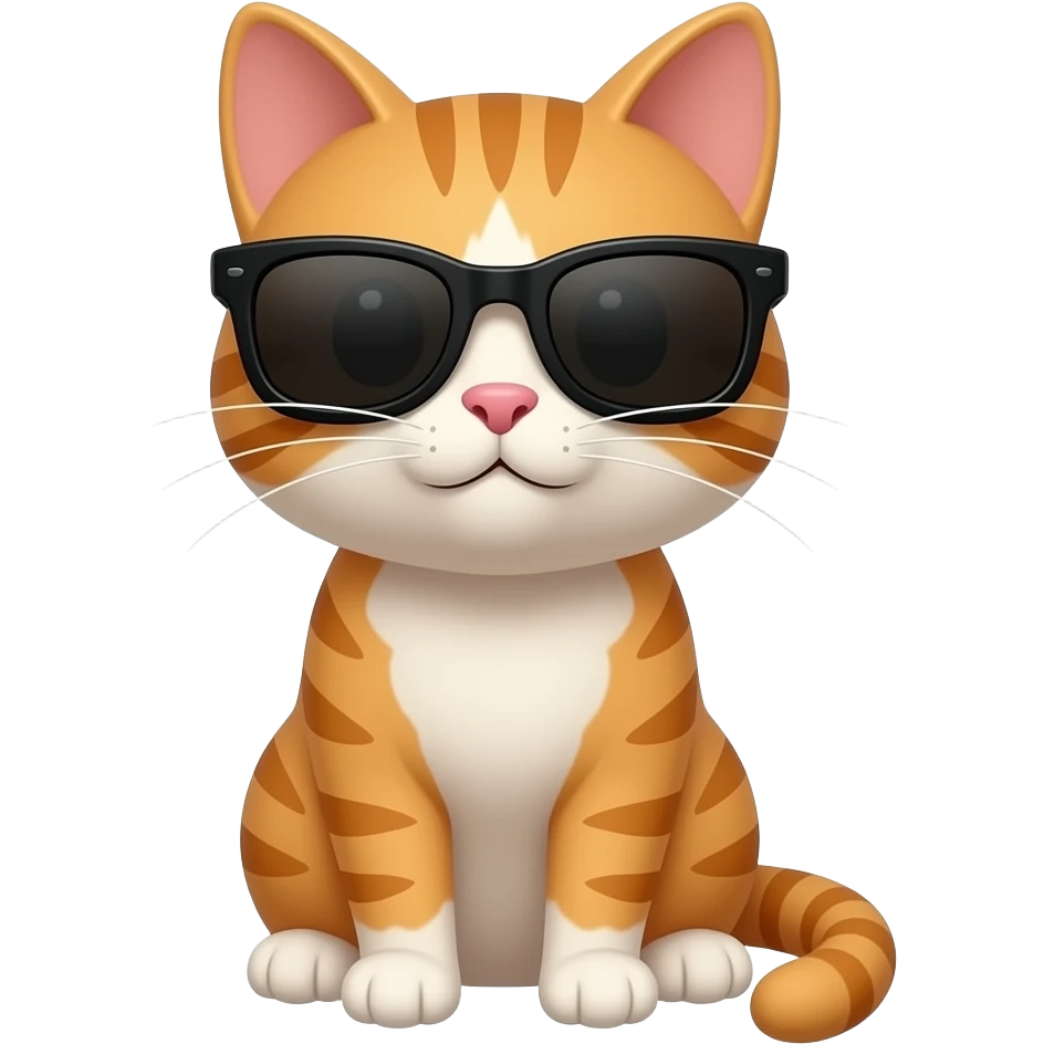 Cat wearing sunglasses emoji